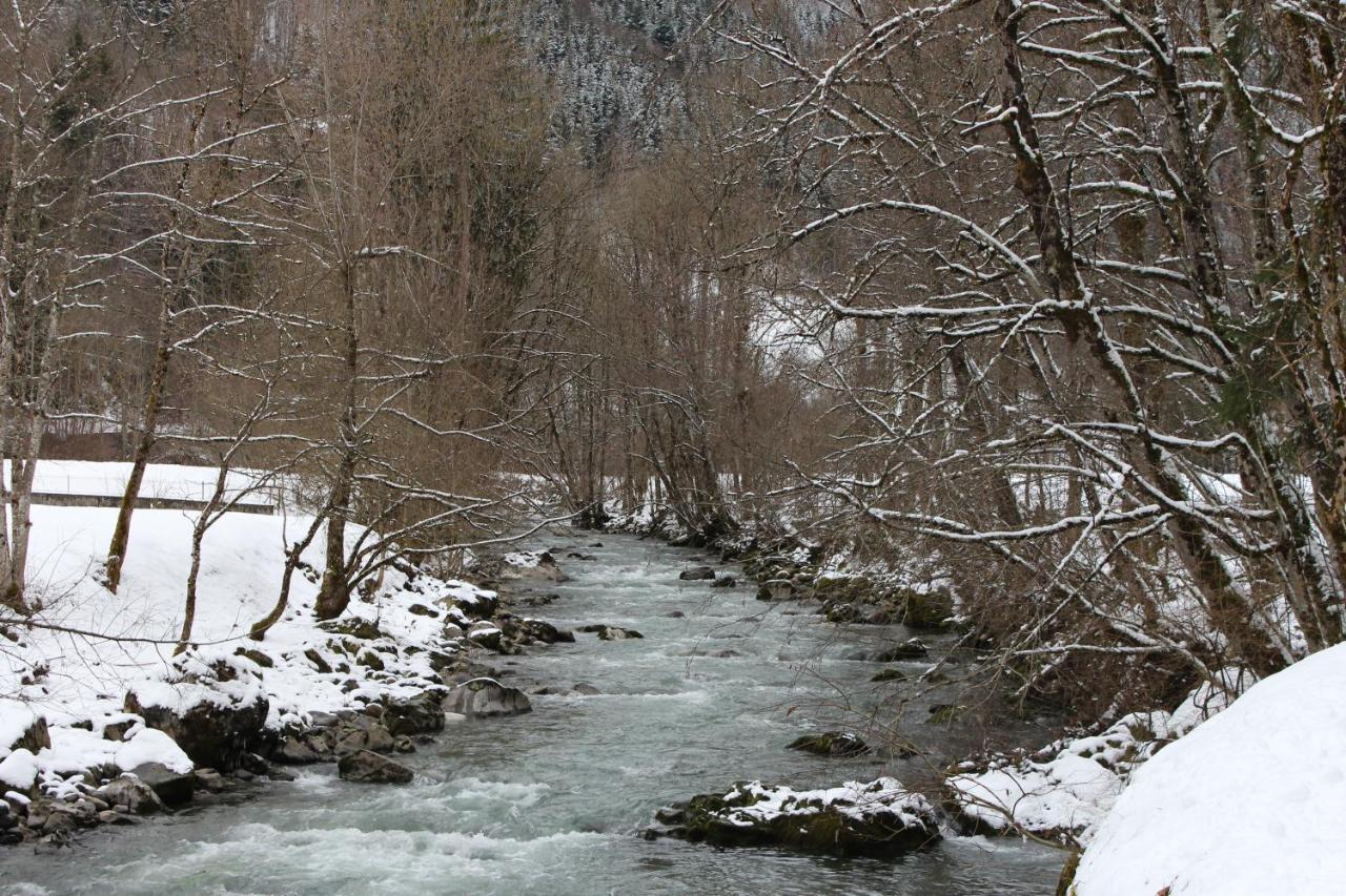 Chalet 8 Personnes + Grand Terrain Et Riviere Entremont Dış mekan fotoğraf