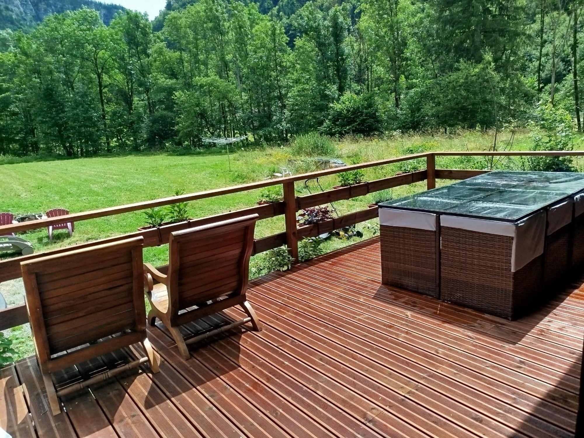 Chalet 8 Personnes + Grand Terrain Et Riviere Entremont Dış mekan fotoğraf
